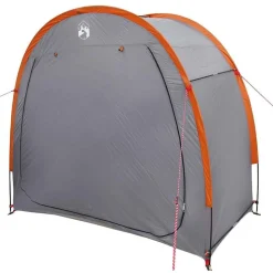 vidaXL Cykelopbevaringstelt med tag Grå og orange 210 x 90 x 174 cm