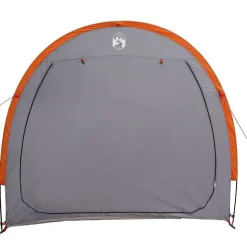 vidaXL Cykelopbevaringstelt med tag Grå og orange 210 x 90 x 174 cm