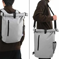 vidaXL Cykeltaske Grå 31 x 13 x 58 cm Polyester