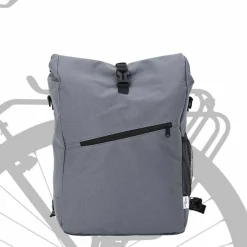 vidaXL Cykeltaske Grå 33 x 16 x 60 cm Polyester