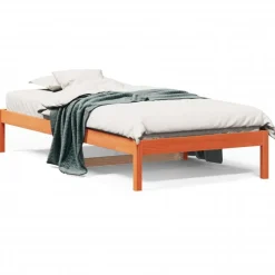 vidaXL daybed uden madras 90x200 cm massivt fyrretræ gyldenbrun