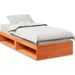 vidaXL daybed uden madras 100x200 cm massivt fyrretræ gyldenbrun