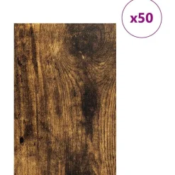 vidaXL Dekor Panels 50 pcs Røget eg 40 x 60 x 0,27 cm Konstrueret træ