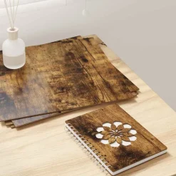 vidaXL Dekor Panels 12 pcs Røget eg 30 x 30 x 0,27 cm Konstrueret træ