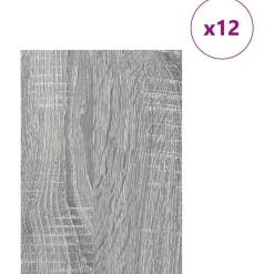 vidaXL Dekor Panels 12 pcs Grå Sonoma 21 x 30 x 0,27 cm