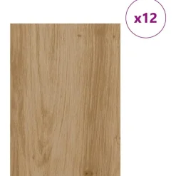 vidaXL Dekor Panels 12 pcs Artisan Egetræ 30 x 42 x 0.27 cm
