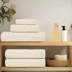 vidaXL 12-delt håndklædesæt FROGN cremefarvet 360 g/m²