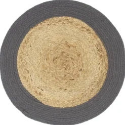vidaXL dækkeservietter 4 stk. 38 cm jute og bomuld natur og antracit