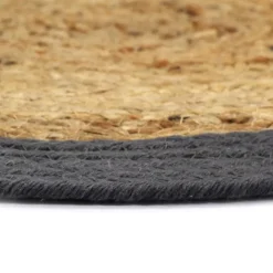 vidaXL dækkeservietter 4 stk. 38 cm jute og bomuld natur og antracit