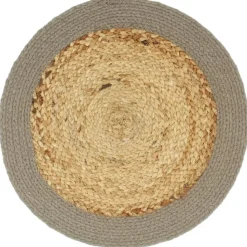 vidaXL dækkeservietter 4 stk. 38 cm jute og bomuld natur og grå