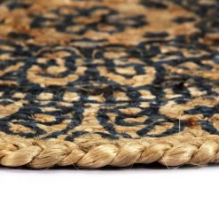 vidaXL dækkeservietter 4 stk. rund 38 cm jute mørkeblå