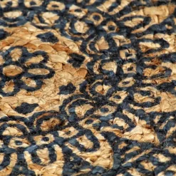 vidaXL dækkeservietter 4 stk. rund 38 cm jute mørkeblå