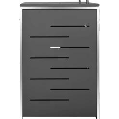 vidaXL dobbelt skraldespandsskjuler 138x77,5x112,5 cm rustfrit stål