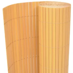 vidaXL dobbeltsidet havehegn PVC 90 x 300 cm gul