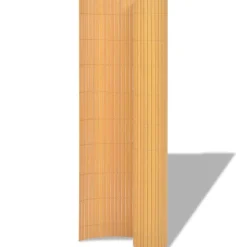 vidaXL dobbeltsidet havehegn PVC 90 x 300 cm gul