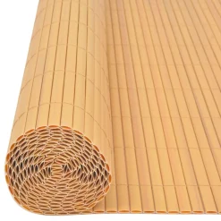 vidaXL dobbeltsidet havehegn PVC 90 x 300 cm gul