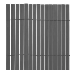 vidaXL dobbeltsidet havehegn PVC 90 x 300 cm grå