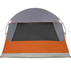 vidaXL Dome Telt 4-Personer med tag Grå og orange 455 x 252 x 178 cm