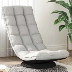 vidaXL drejelig gulvstol 70x51x79 cm stof skygrå