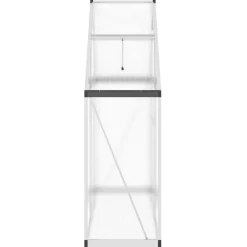 vidaXL drivhus med fundamentramme 169x58x195 cm aluminium sølvfarvet