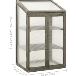 vidaXL drivhus 60x45x100 cm fyrretræ
