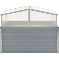 vidaXL drivhus 100x100x85 cm galvaniseret stål grå