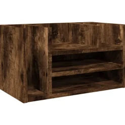 vidaXL dueslag til skrivebord 44,5x24x25 cm konstrueret træ røget eg