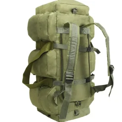 vidaXL duffelbag i 3-i-1 army-stil 45 l olivengrøn