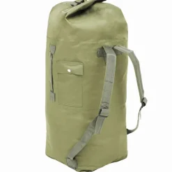 vidaXL duffeltaske i militærstil 85 l olivengrøn