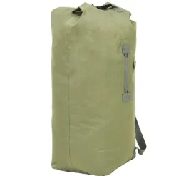 vidaXL duffeltaske i militærstil 85 l olivengrøn