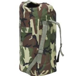 vidaXL duffeltaske i militærstil 85 l camouflage