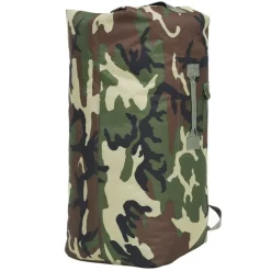 vidaXL duffeltaske i militærstil 85 l camouflage