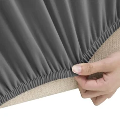 vidaXL elastisk 2-personers sofabetræk polyesterjersey antracitgrå