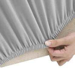 vidaXL elastisk 3-personers sofabetræk polyesterjersey grå