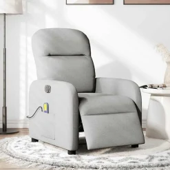 vidaXL eldrevet massagestol stof skygrå
