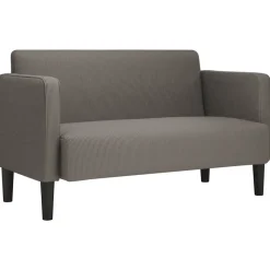 vidaXL elskovssofa 109 cm fløjlsstof lysegrå