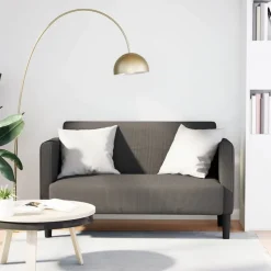 vidaXL elskovssofa 109 cm fløjlsstof lysegrå