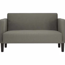 vidaXL elskovssofa 109 cm fløjlsstof lysegrå