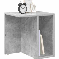 vidaXL Endebord Beton Grå 37 x 32 x 40 cm Konstrueret træ
