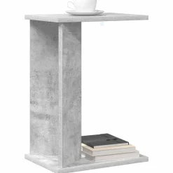vidaXL Endebord Beton Grå 35 x 25 x 50 cm Konstrueret træ