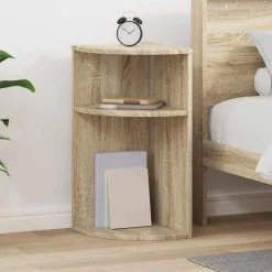 vidaXL Endebord Sonoma eg 29,6 x 29,6 x 60 cm Konstrueret træ