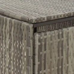 vidaXL enkelt skraldespandsskjuler 70x80x117 cm polyrattan grå