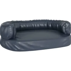 vidaXL ergonomisk hundeseng 60x42 cm skum og kunstlæder mørkeblå