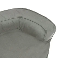 vidaXL ergonomisk hundeseng 60x42 cm hør-look grå