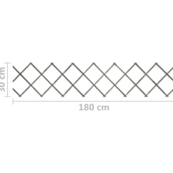 vidaXL espalierhegn 5 stk. 180x30 cm massivt fyrretræ grå