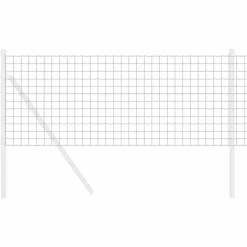 vidaXL Euro Hejn Grå 0,4 x 10 m PVC-belagt jern