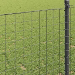 vidaXL Euro Hejn Grå 0,4 x 10 m PVC-belagt jern