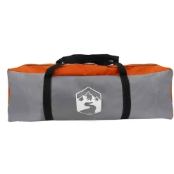 vidaXL Familietelt med tag Grå og orange 620 x 322 x 240 cm Polyester