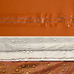 vidaXL Familietelt med tag Grå og orange 620 x 322 x 240 cm Polyester