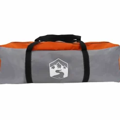 vidaXL Familietelt til 4 personer Grå og orange 324 x 255 x 230 cm